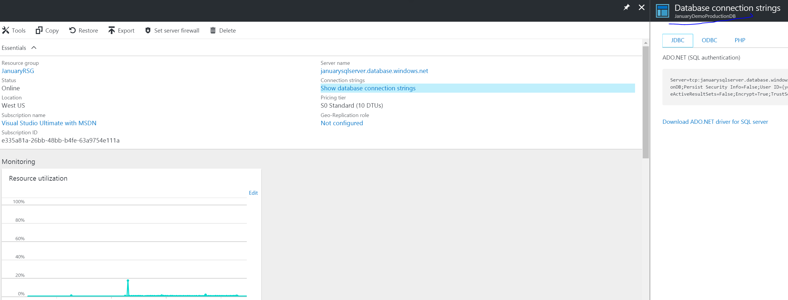 ProductionDBConnectionString