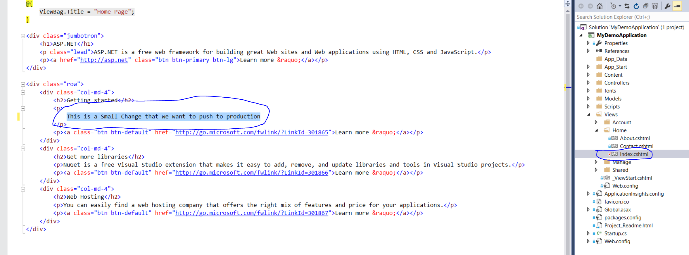 SmallChangeToHomePage