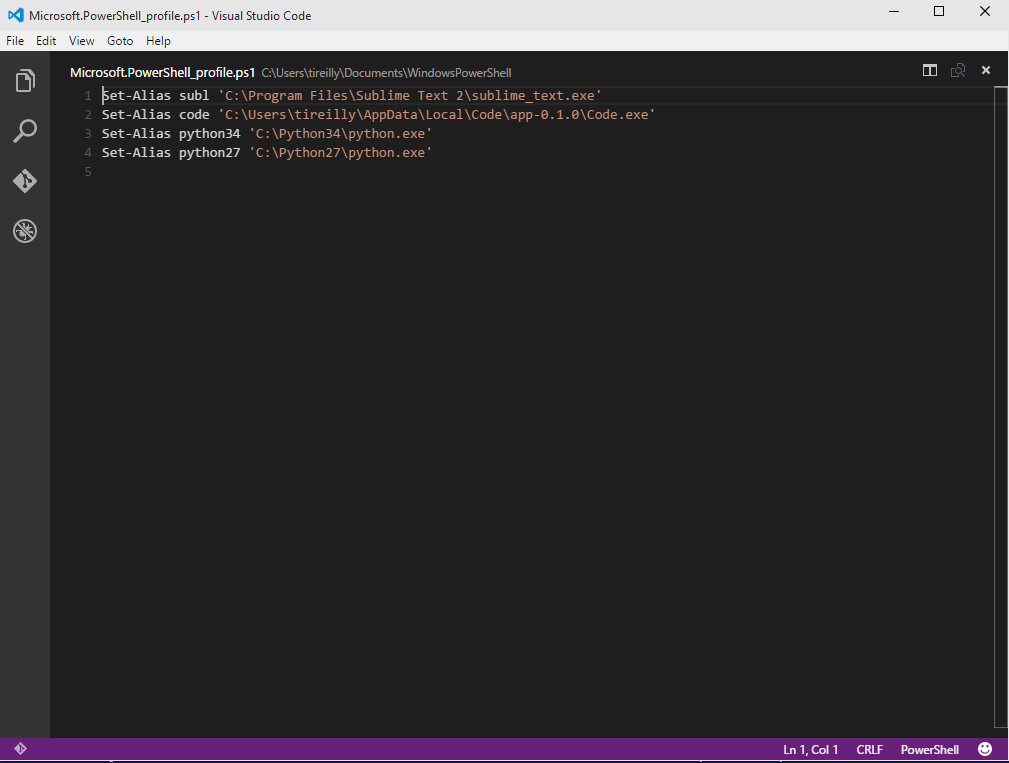 codeeditorpowershellprofile