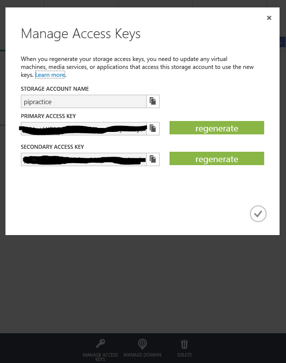 From Azure Portal select Storage -> 'Name of Storage Account'