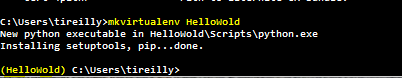 mkvirtualenv